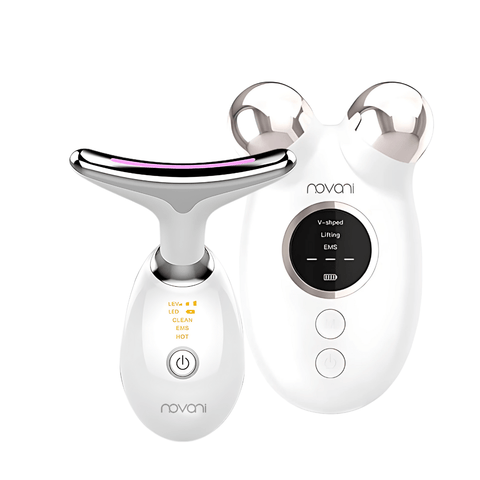 Novani Bear Pro+ en LED facelift set – complete huidverjongingsapparaten voor thuis Microcurrent en LED beauty devices – huidverjonging, huidlift en V-face contour