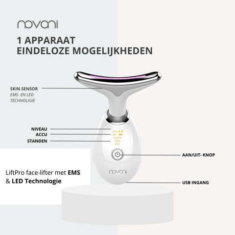 Gezichtsmassage apparaat met LED technologie – anti-rimpel en collageen stimulerend